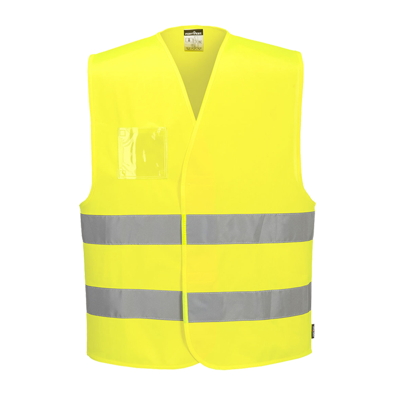 PortWest C475 Warnschutz Weste Klasse 2 mit Ausweisfenster